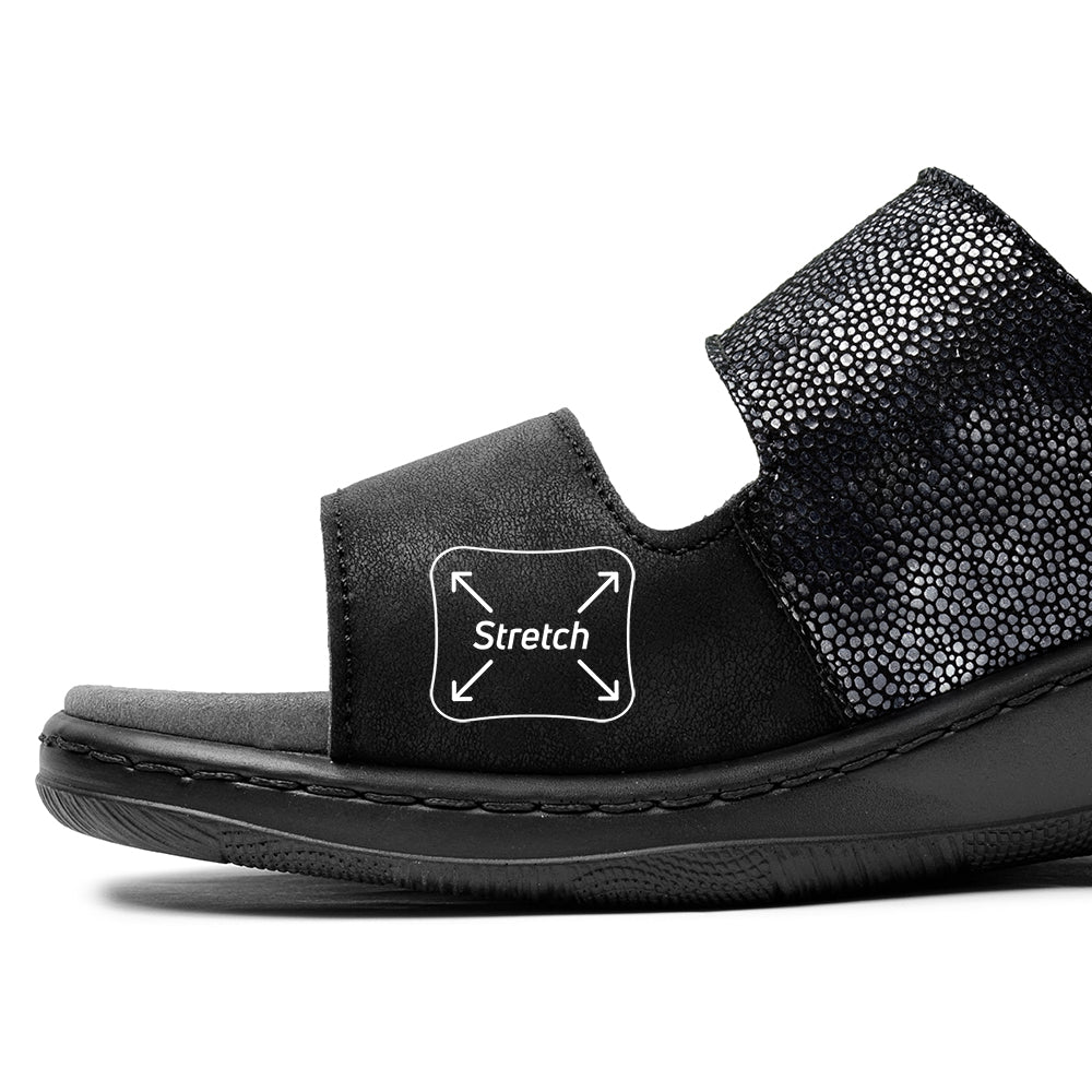 Minfot Sandaler Stretch Granit Svart