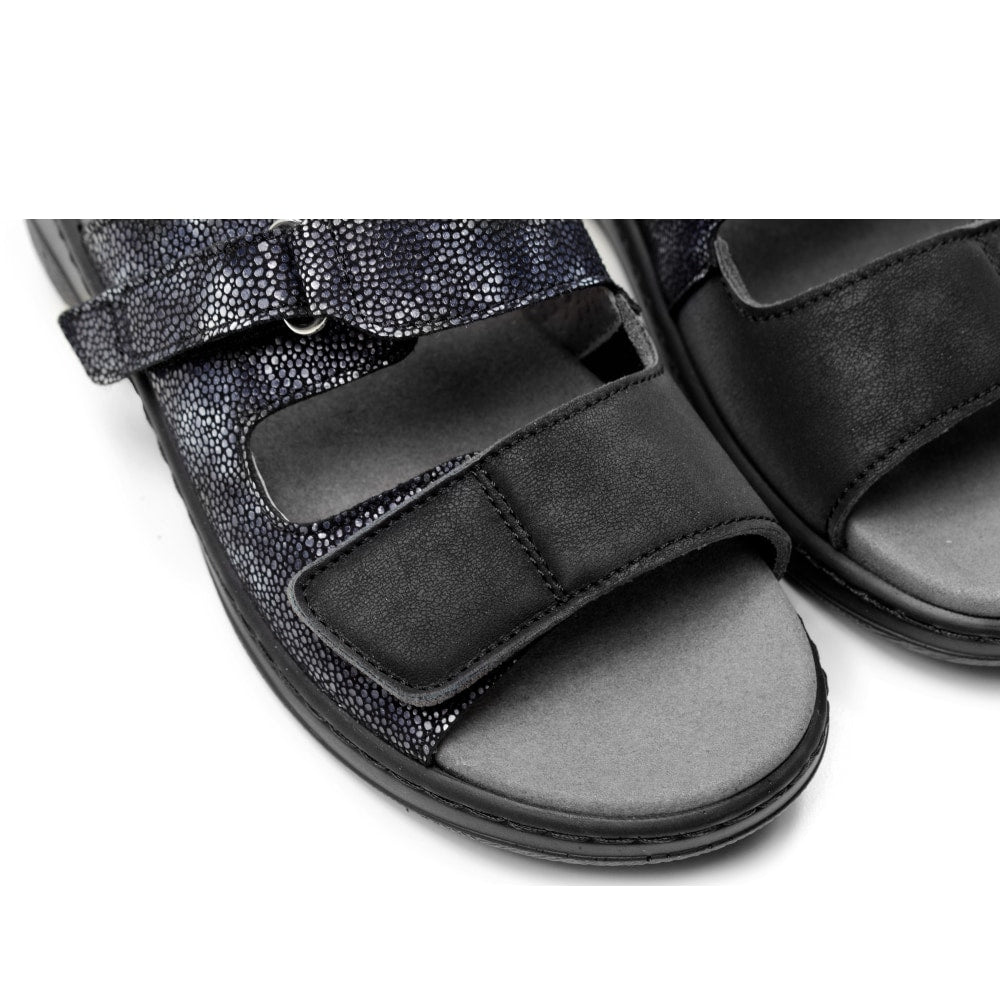 Produktbild 11 - Minfot Sandaler Stretch Granit Svart