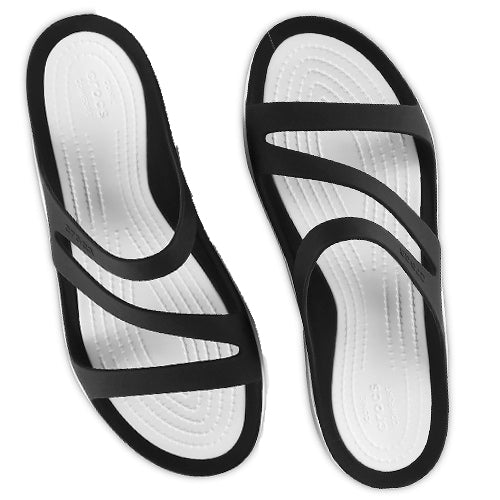 Crocs Womens Swiftwater Sandal Black White