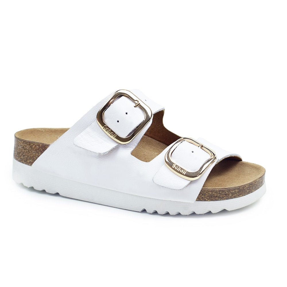 Scholl Sandaler Adapta Ilary Dam Läder Vit