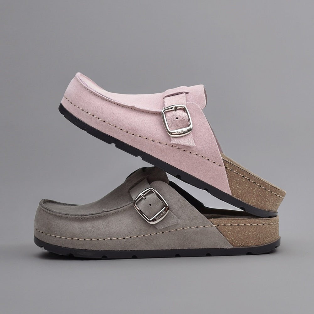 Scholl Tofflor Bora Moccasin Dam Mocka Grå