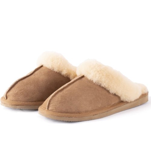 Shepherd Jessica Fårskinnstofflor Chestnut Brun