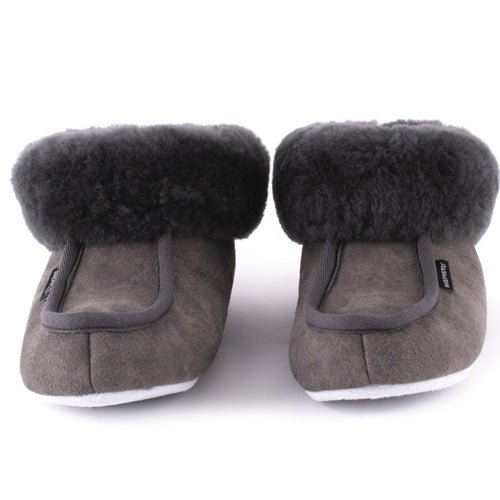 Shepherd Magnus Fårskinnstofflor Asphalt