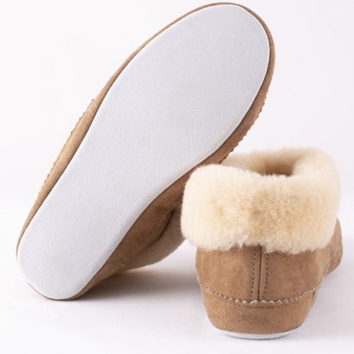 Shepherd Emmy Fårskinnstofflor Chestnut