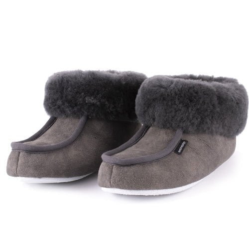 Shepherd Magnus Fårskinnstofflor Asphalt