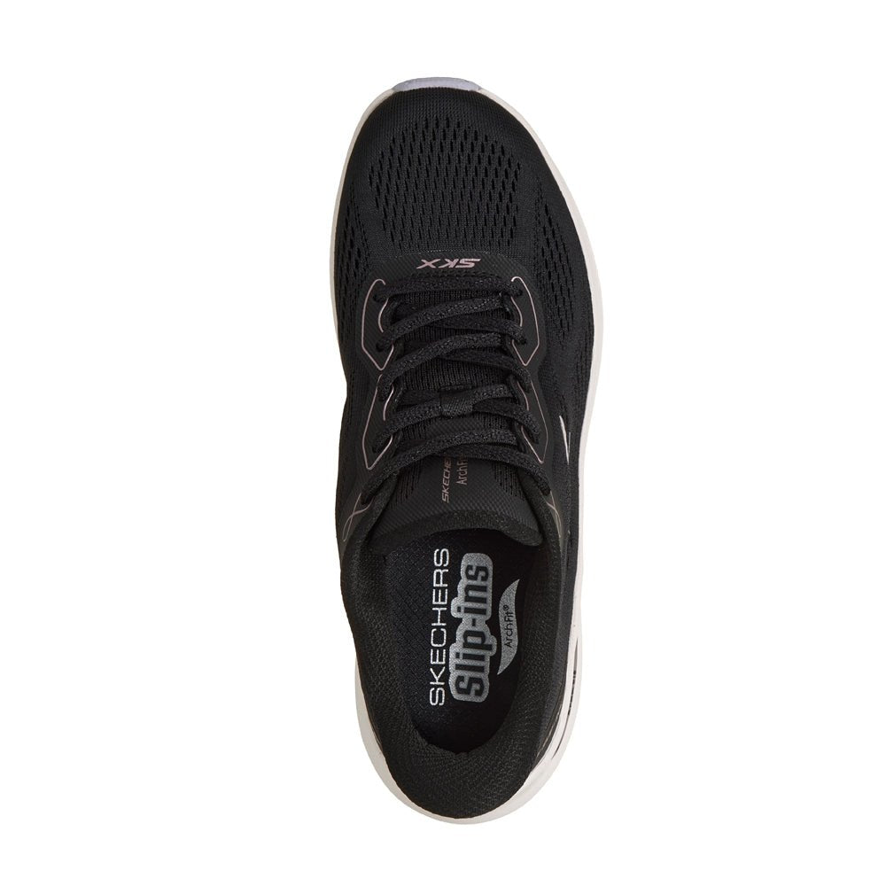 Skechers Womens Arch Fit 2.0 Slip-Ins Bold Motion Black Rose Gold