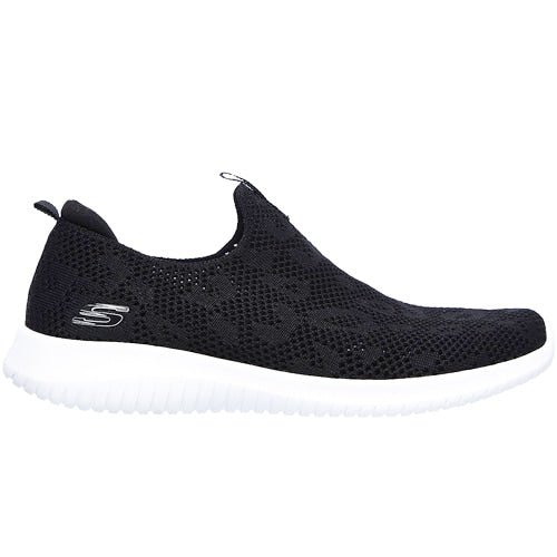 Skechers Womens Ultra Flex Fast Talker Black White