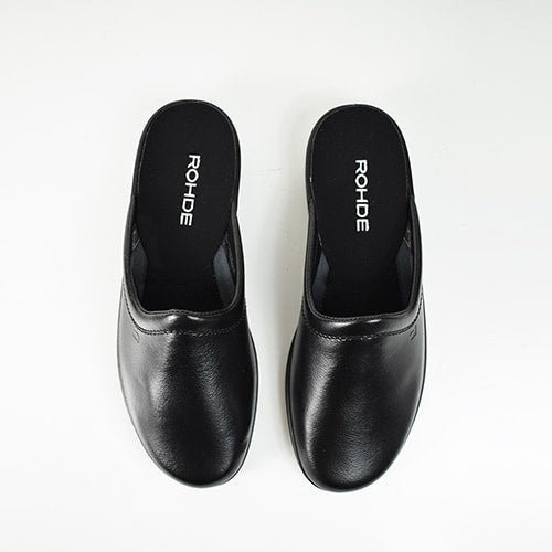 Rohde Herrtofflor Läder Svart Slip-on