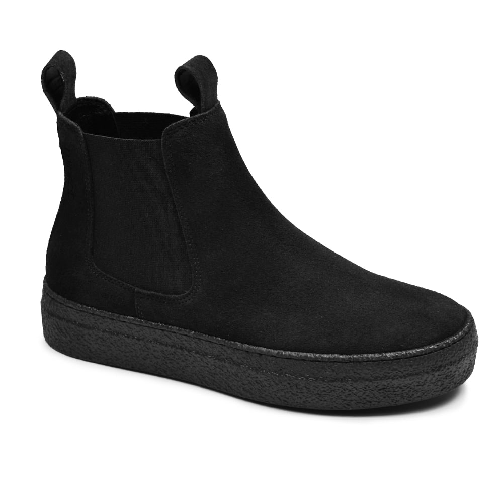 Minfot Chelsea Boots Visby Dam Mocka Svart