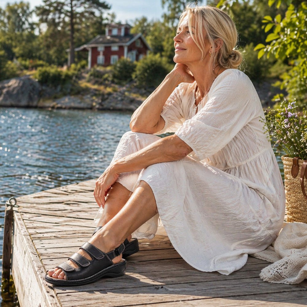 Tellus Sköna Marie Damsandaler Lola Svart