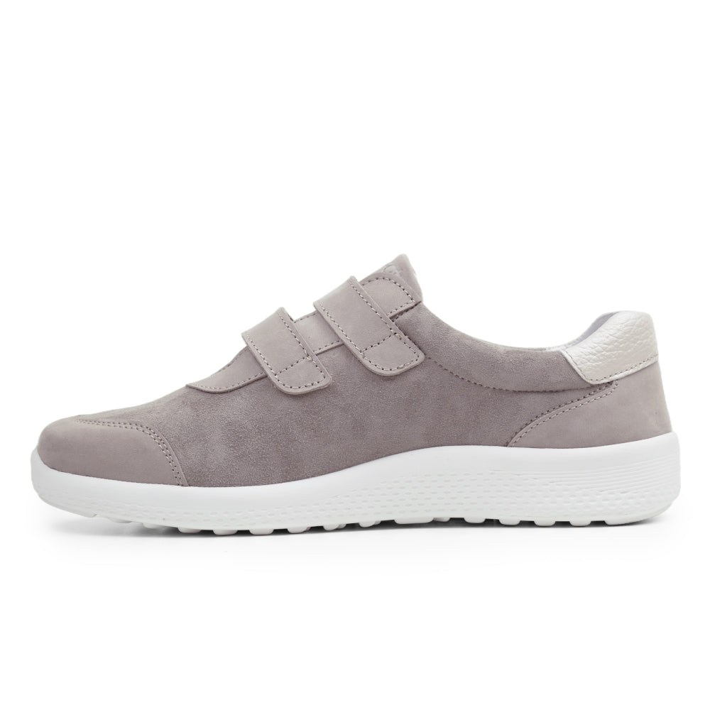 Minfot Way Sneaker Bred Stretch med Kardborreband Beige