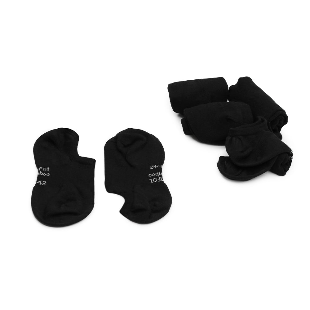 Minfot Ankelstrumpor Bambu Svart 5-pack