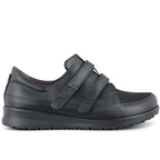 New Feet Mathilde Extra Breda Skor Stretch Kardborre Svart