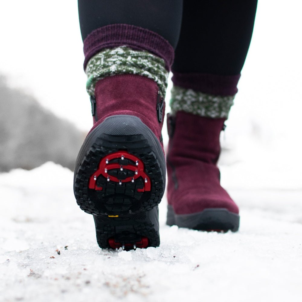 Minfot Dubbskor Boden Mocka Ull Bordeaux