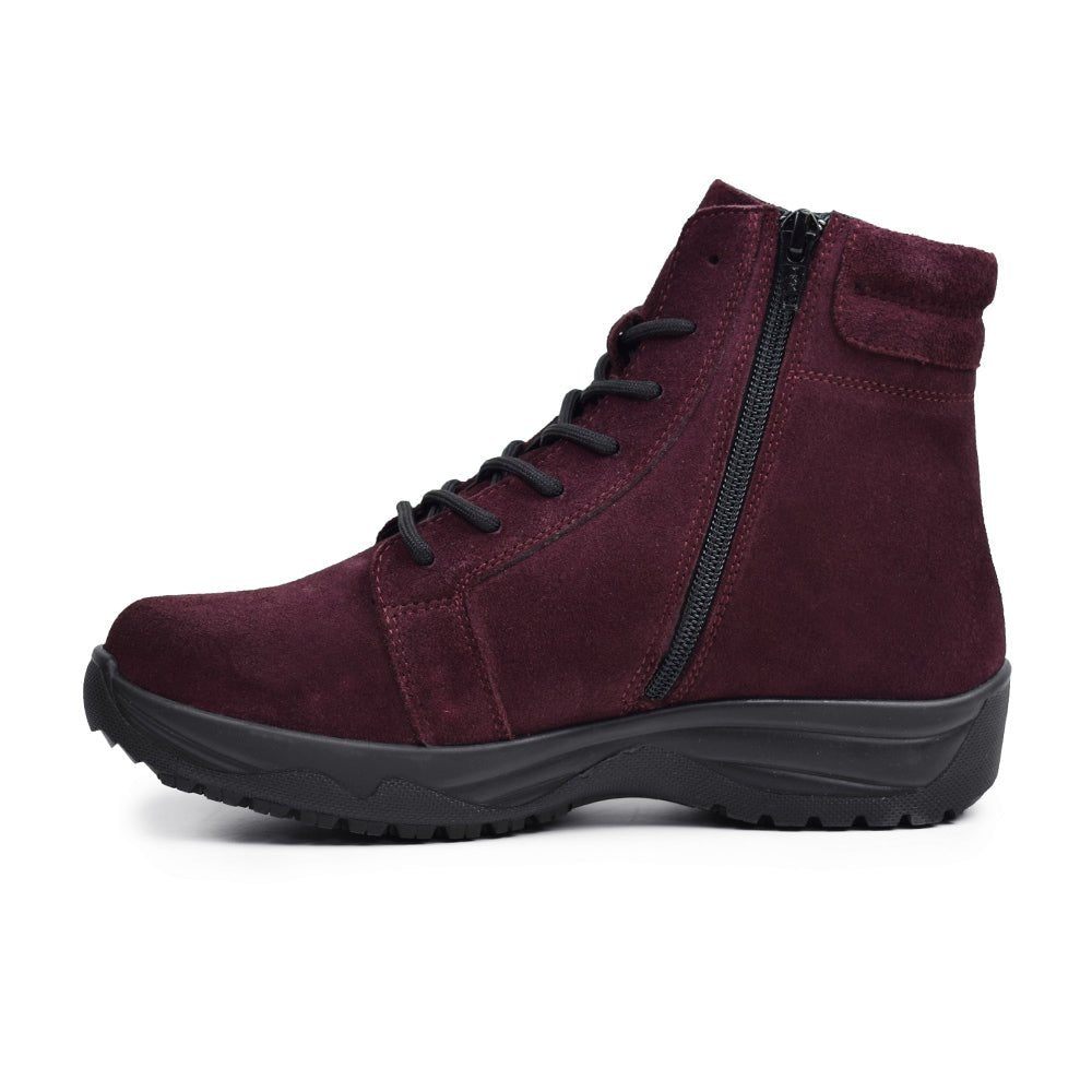 Minfot Dubbskor Lima Mocka Ull Bordeaux