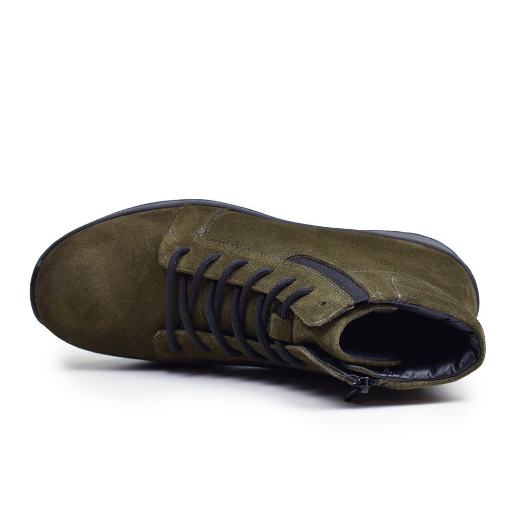 Minfot Dubbskor Lima Mocka Ull Mörkgrön