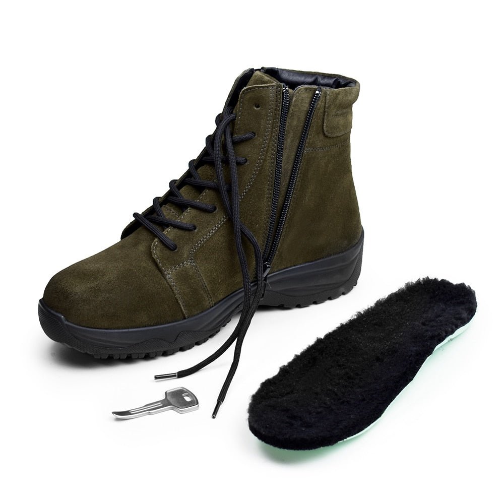 Minfot Dubbskor Lima Mocka Ull Mörkgrön