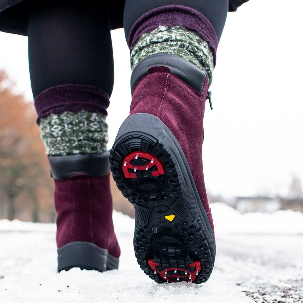 Minfot Dubbskor Boden Mocka Ull Bordeaux