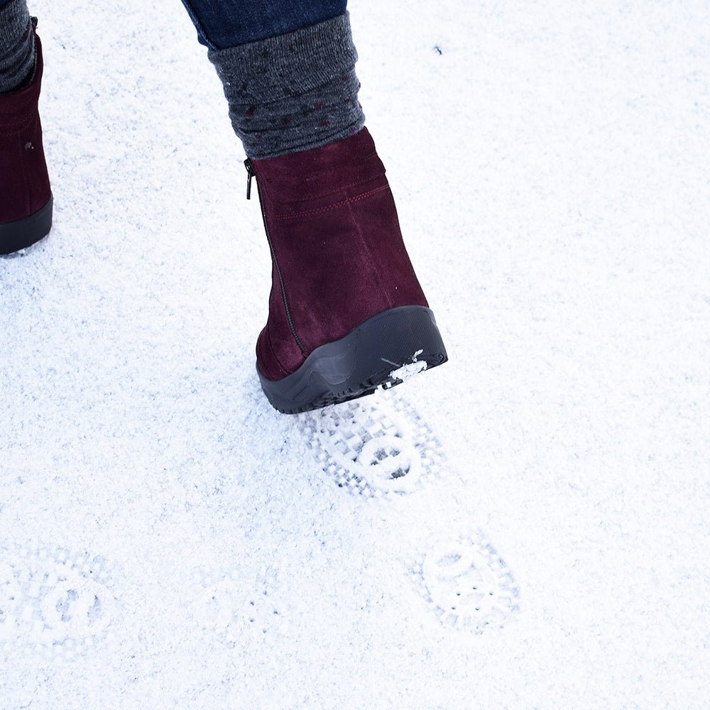 Minfot Dubbskor Lima Mocka Ull Bordeaux