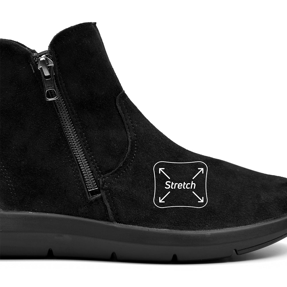 Produktbild 4 - Minfot Lea Boots Stretch Dragkedja Svart