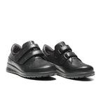 New Feet Mathilde Extra Breda Skor Stretch Kardborre Svart