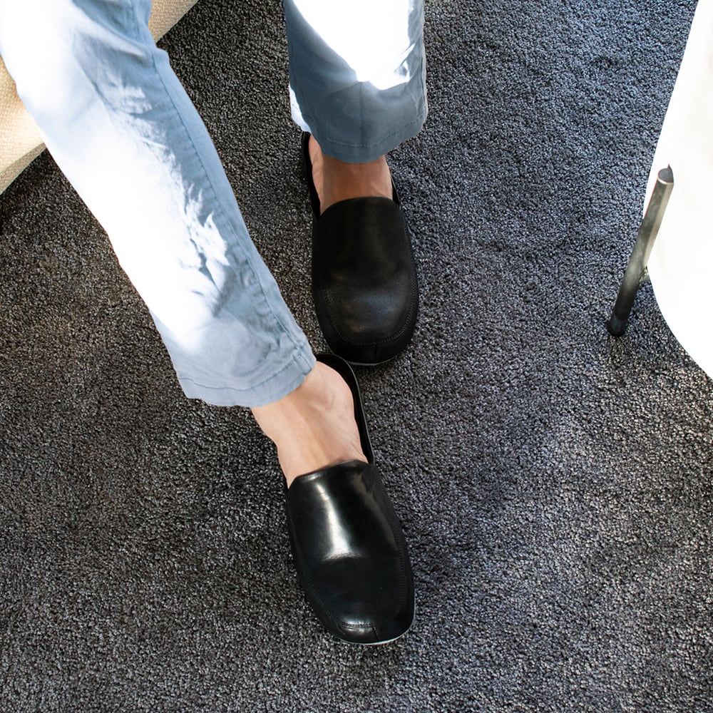 Produktbild 9 - Minfot Herrtofflor Tage Läder Svart