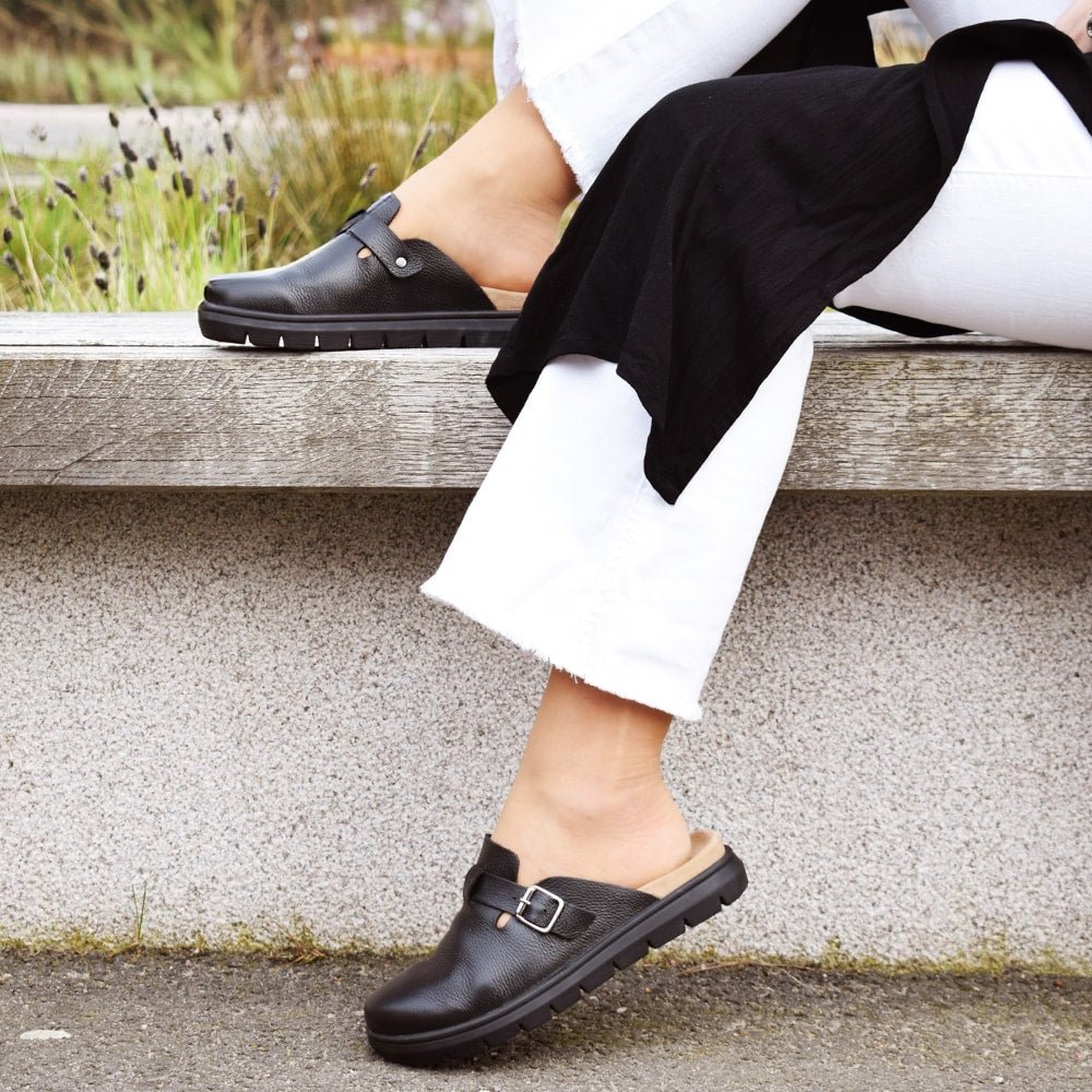 Minfot Mjuk Toffel Soft Svart Skinn