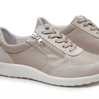 RESALE Minfot Way Sneaker Bred Stretch Zip Beige