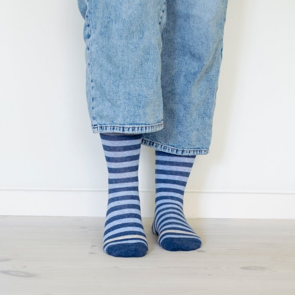 Produktbild 7 - snygga-breda-stodstrumpor-Minfot-Maritim-3-pack