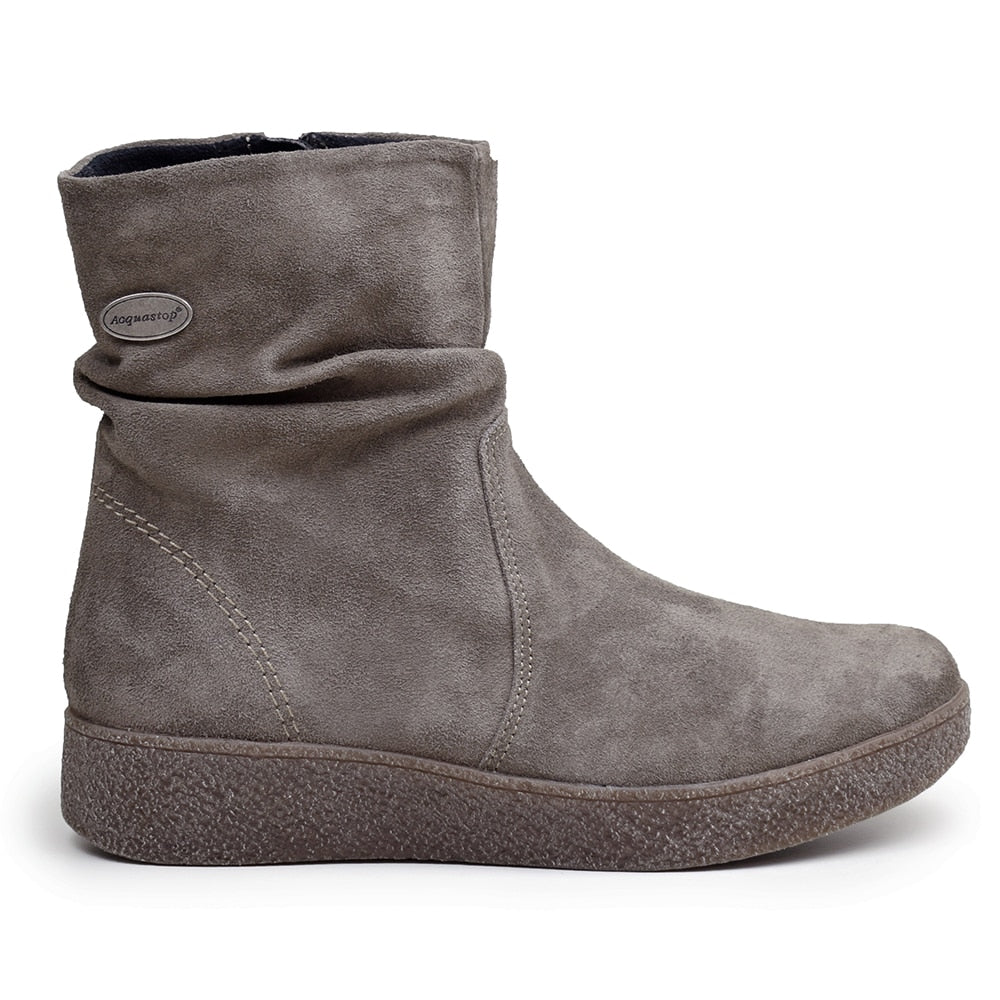 Minfot Marina Boots med Dragkedja Aquastop-TEX Taupe