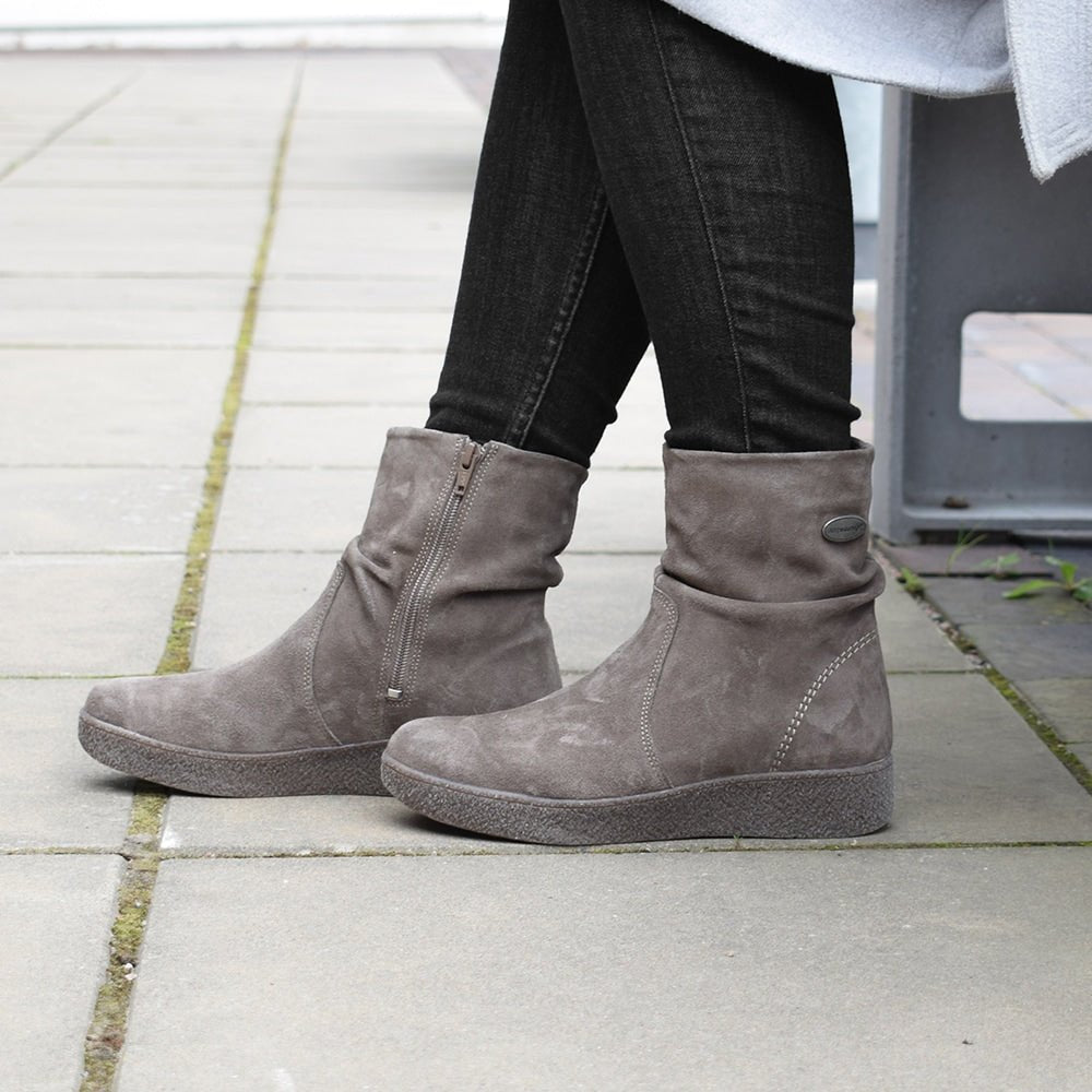 Minfot Marina Boots med Dragkedja Aquastop-TEX Taupe