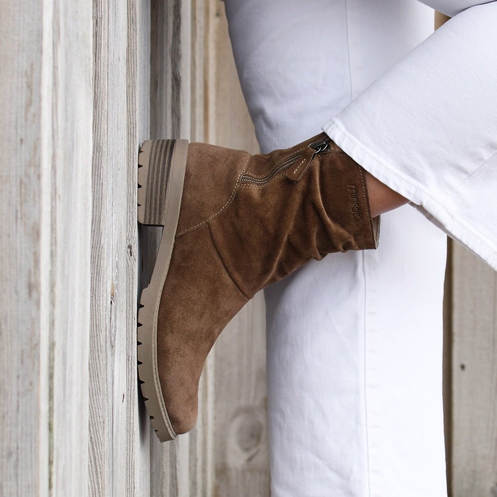 Minfot Jolie Boots med Gummiklack Zip Aquastop-TEX Stone