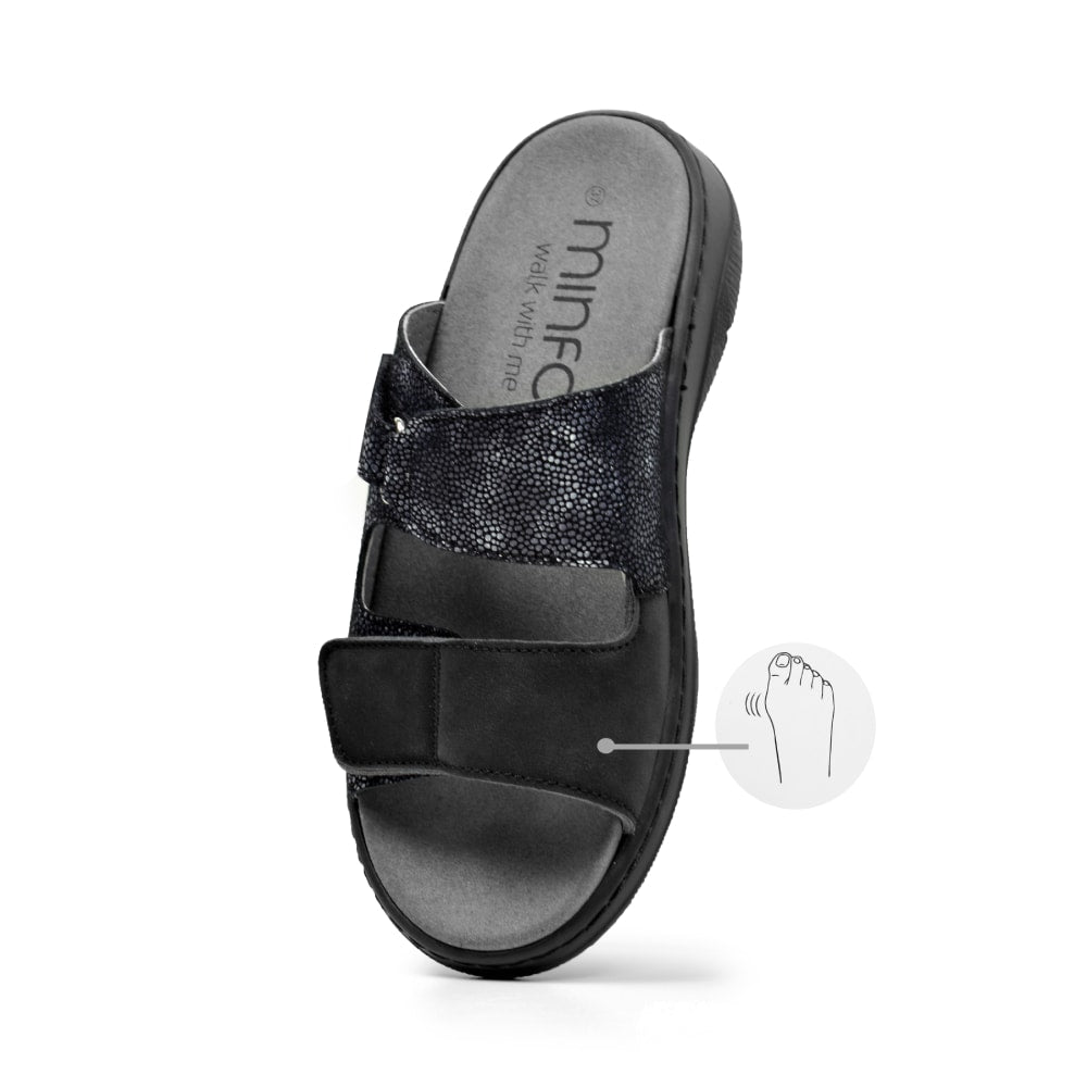 Minfot Sandaler Stretch Granit Svart