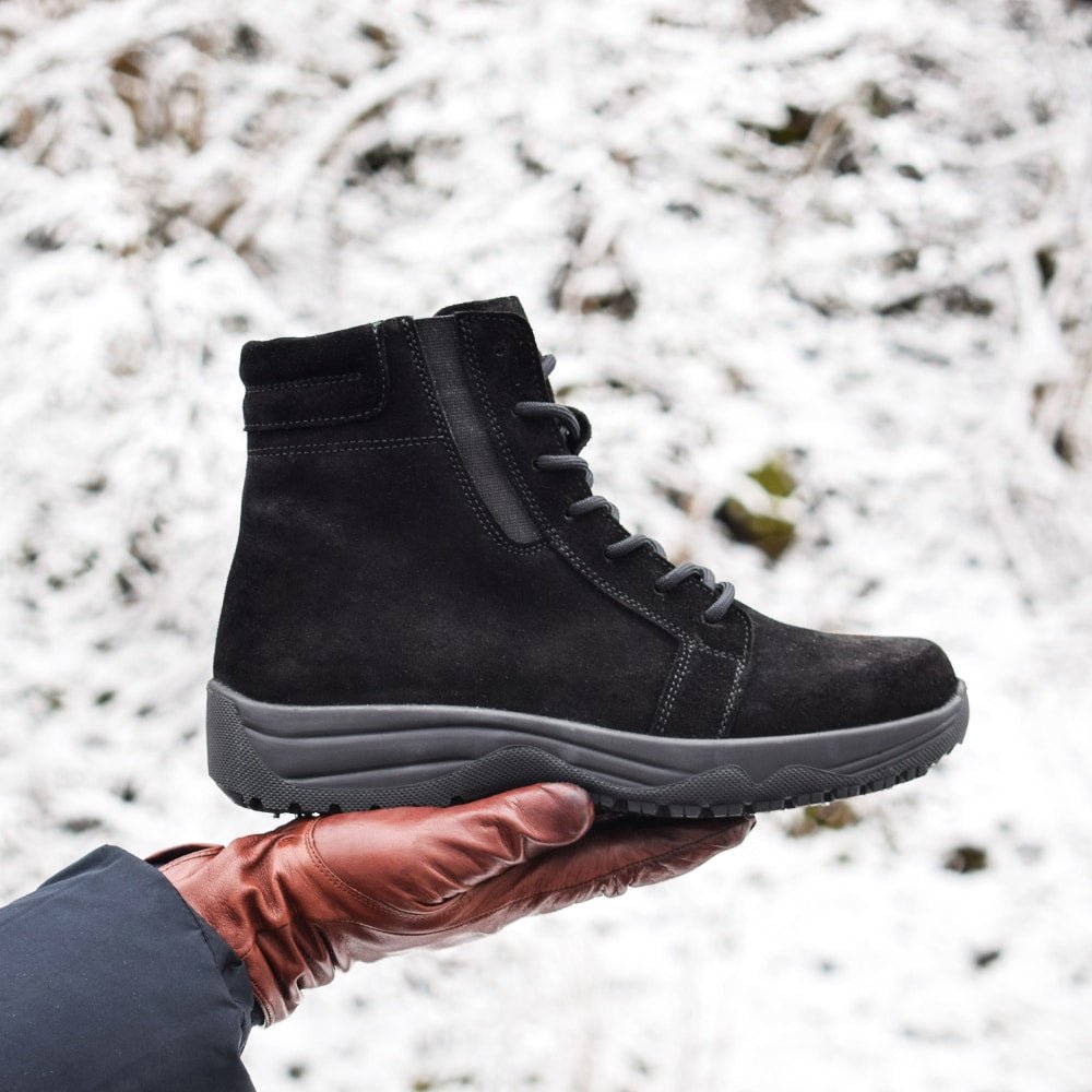 Minfot Dubbskor Lima Mocka Ull Svart