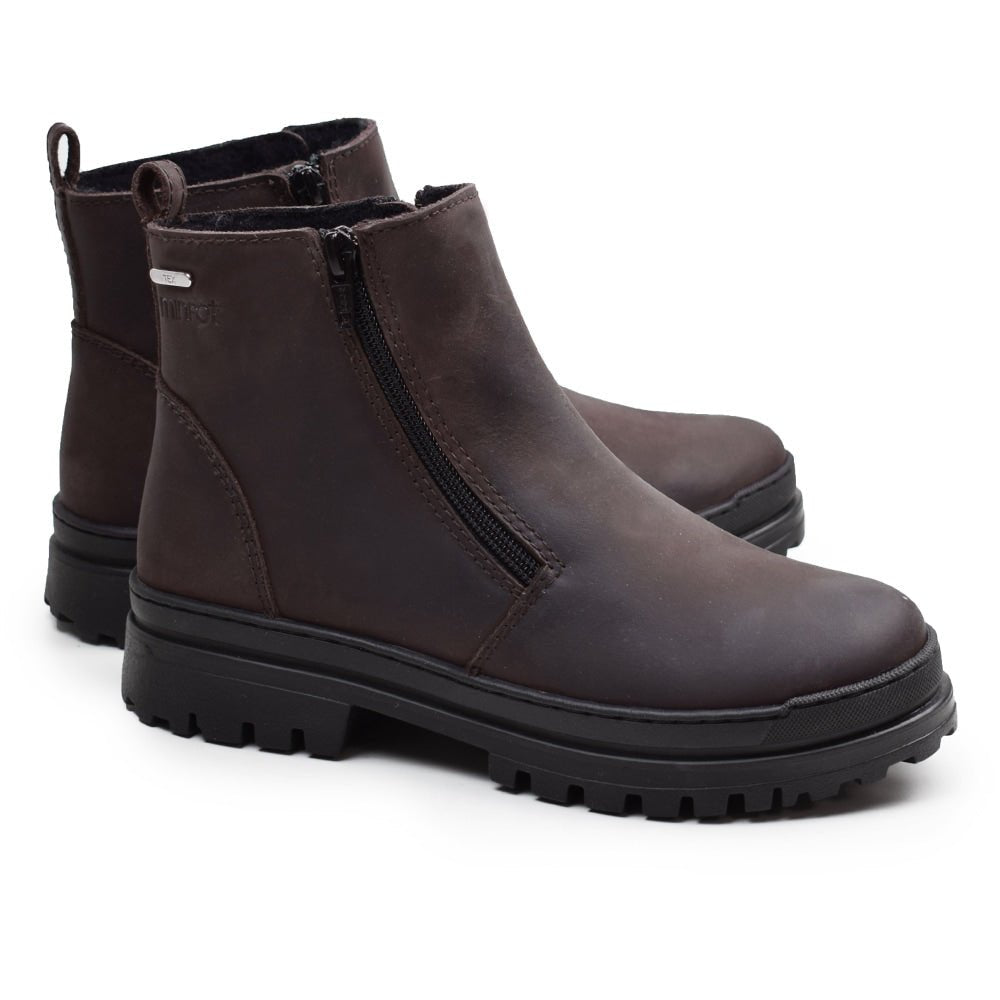 Minfot Dubbskor Haga Skinn Ull Brun