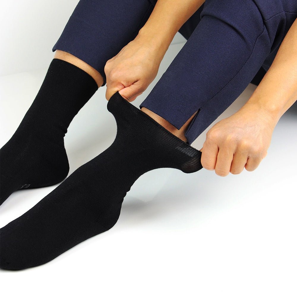 Minfot Sensitive Bambustrumpor Terry Frotté Svart 1-pack