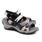 Minfot Sandhamn Sandaler Dam Nubuck Navy Pink