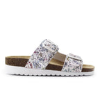 Minfot Sandaler Mjuk Bio Tropical Flowers Vit