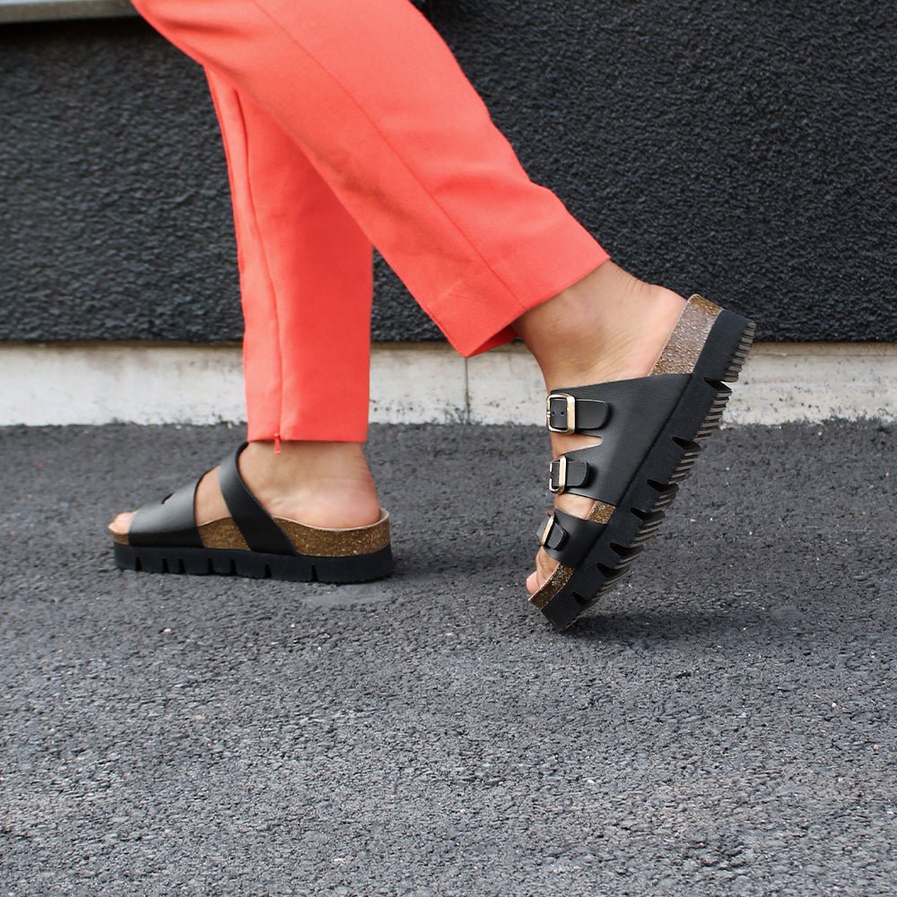 Minfot Upstep Lux Sandaler Dam Svart