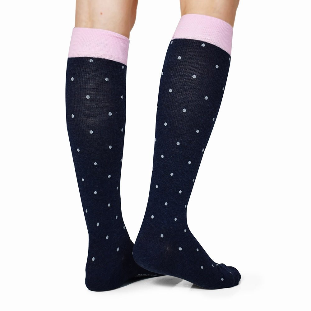 Minfot Stödstrumpor Bomull Eco Dot Grey 1-pack