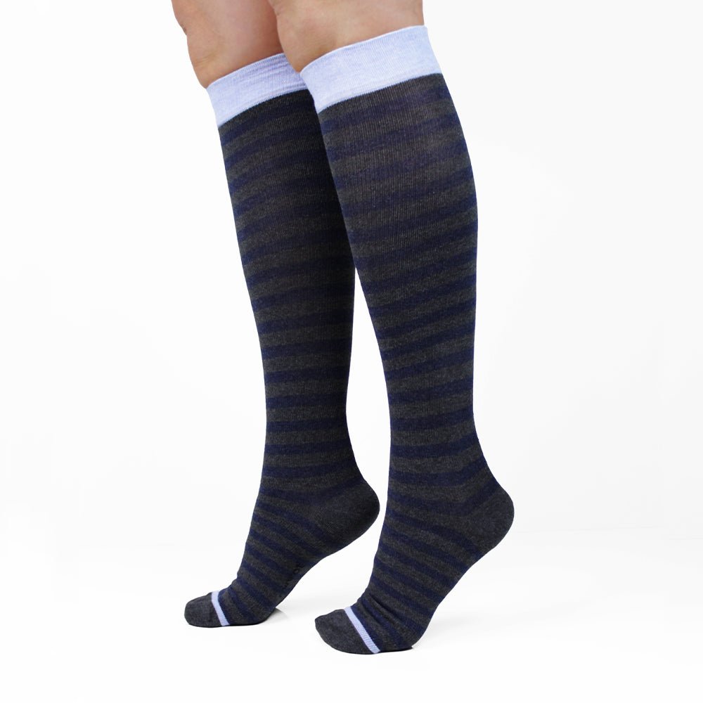 Produktbild 5 - Minfot Stödstrumpor Bomull Eco Line Grey 1-pack