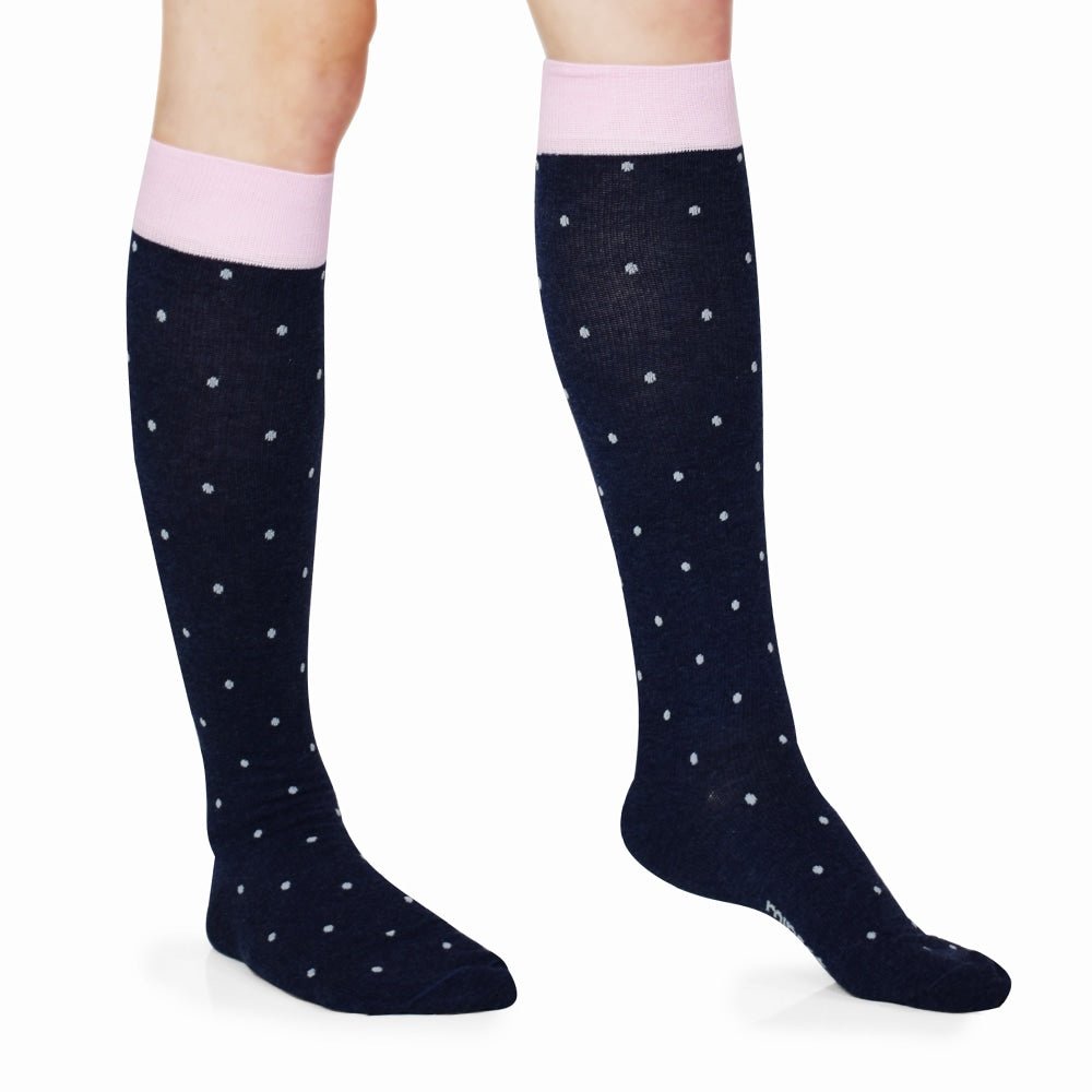 Minfot Stödstrumpor Bomull Eco Dot Grey 1-pack