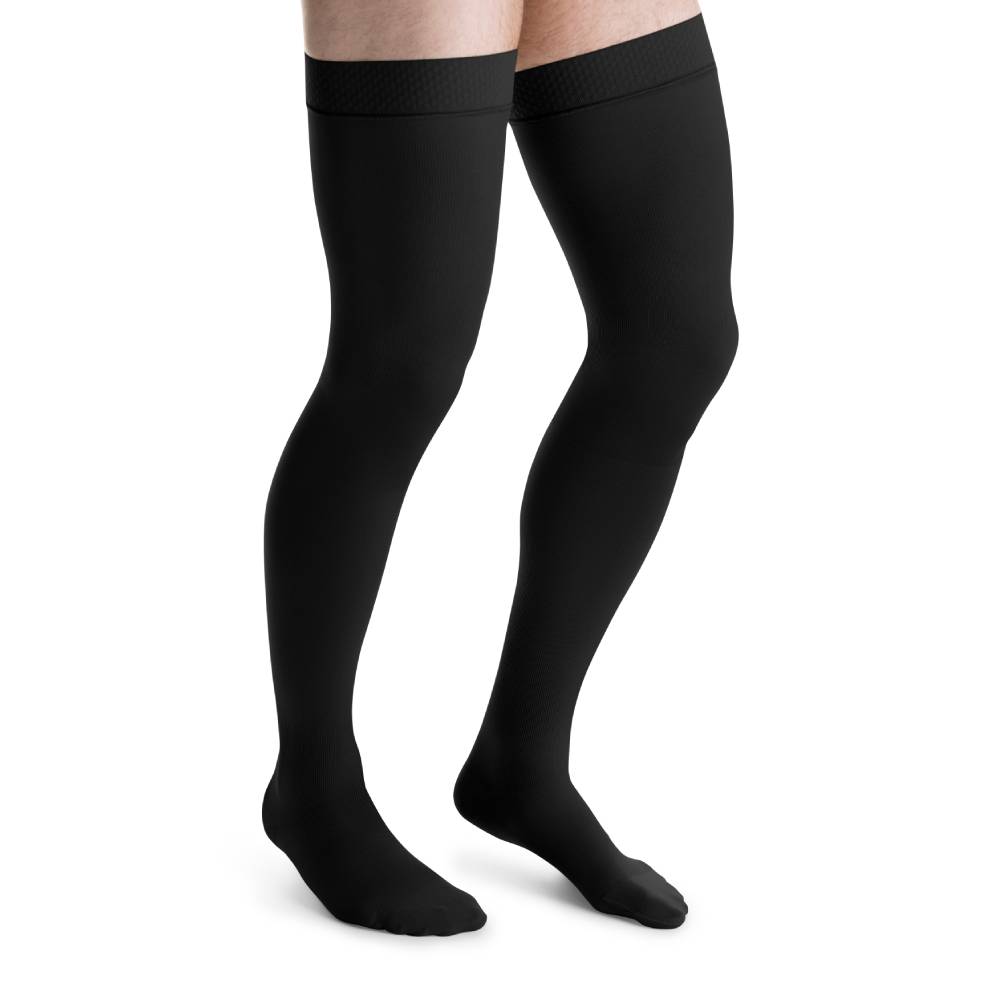 Jobst Stödstrumpor Man Lårhöga Svart
