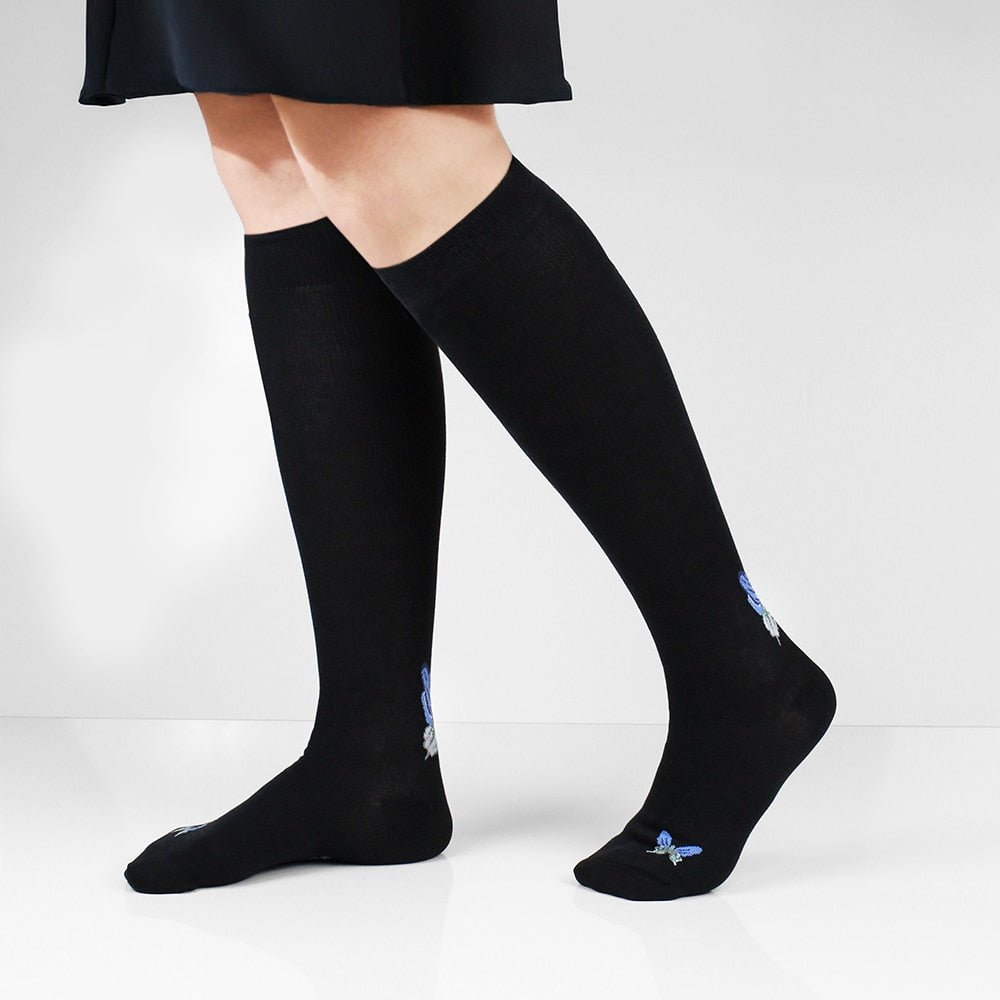 Minfot Flawless Stödstrumpor Eco Bomull Summernight Svart 3-pack