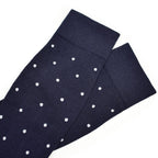 Minfot Stödstrumpor Bambu Prickig Navy 1-pack