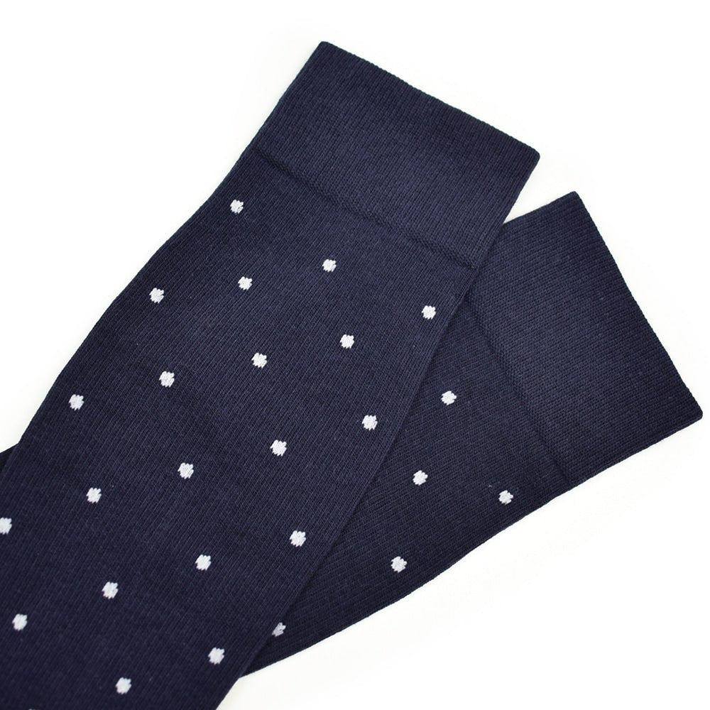 Minfot Stödstrumpor Bambu Prickig Navy 1-pack