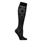 SupCare Stödstrumpor Nylon Svart Blommor 1-pack