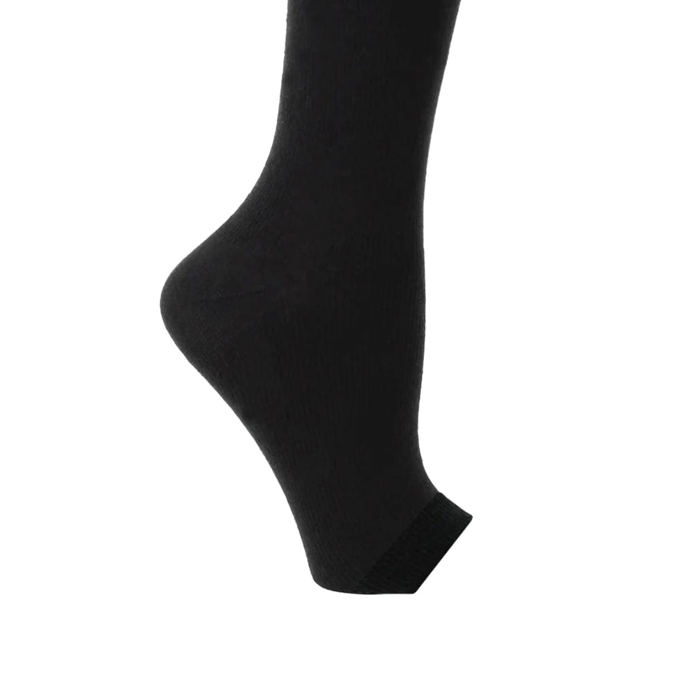 SupCare Stödstrumpor Bomull Öppen Tå Svart