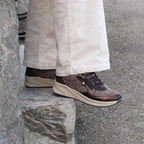 Minfot Vei Sneaker Stretch Nubuck Taupe Oxid