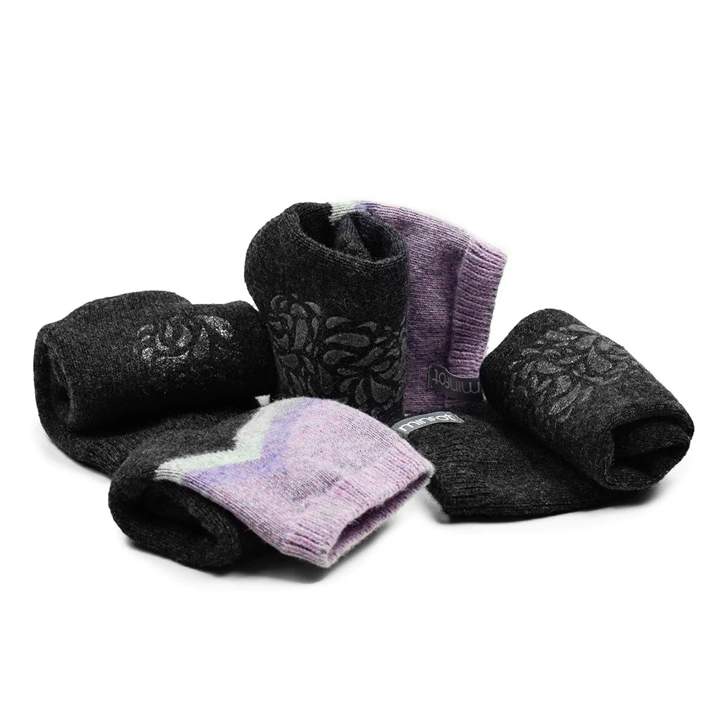 Produktbild 3 - Minfot Strumpor Antihalk Ull Cosy Viola 2-pack
